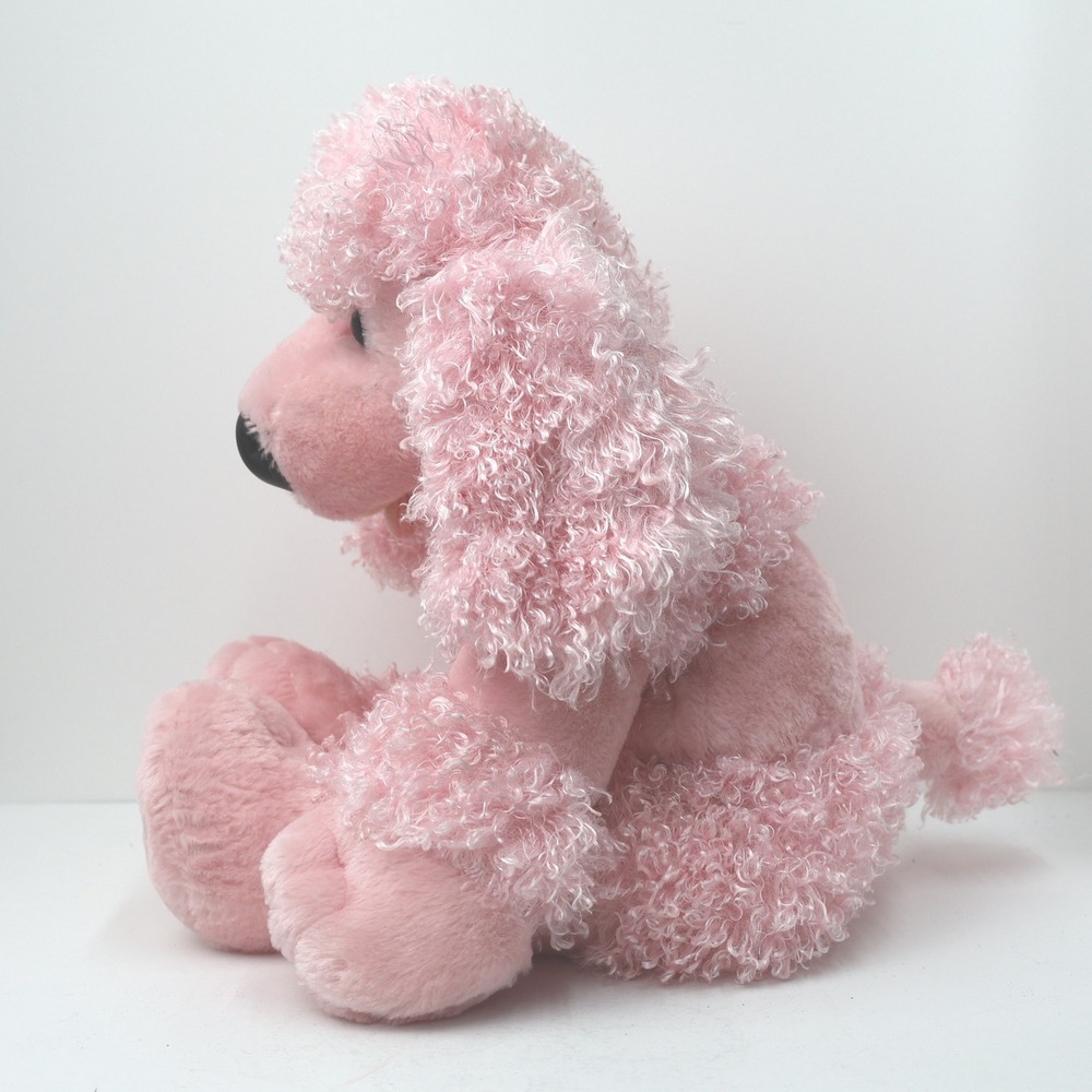 Build-A-Bear Workshop Pink Poodle Plush Stuffed Animal Curly Fur 20" Dog Toy - Picture 2 of 10